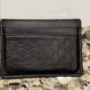Gucci black card holder